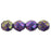 Czech Fire-Polish 8mm Luster Iris - Tanzanite (25pcs)