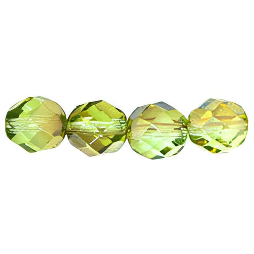 Czech Fire-Polish 8mm Chrysolite - Celsian (25pcs)