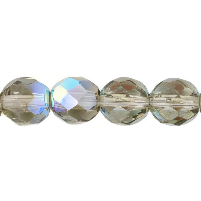 Czech Firepolish 8mm Black Diamond AB (25pcs)