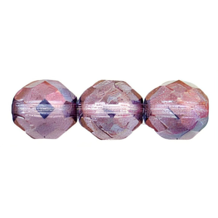 Czech Fire-Polish 10mm Luster - Transparent Denim Blue (25pcs)