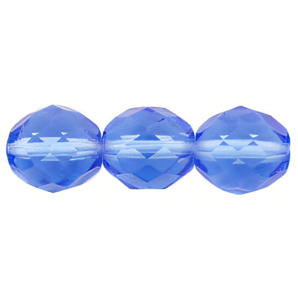 Czech Fire-Polish 10mm Med Sapphire (25pcs)