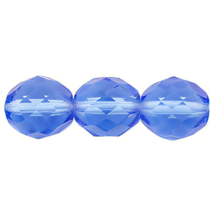 Czech Fire-Polish 10mm Med Sapphire (25pcs)