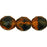 Czech Fire-Polish 10mm Topaz/Montana Blue (25pcs)