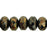 Czech Gem-Cut Rondelle 11 x 7mmmm Jet - Bronze Picasso (25pcs)