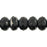 Czech Gem-Cut Rondelle 11 x 7mmmm Matte - Hematite (25pcs)