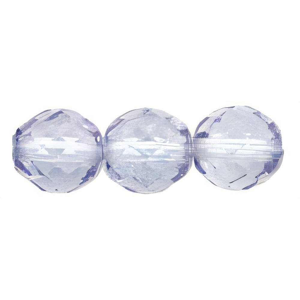 Czech Fire-Polish 12mm Luster - Transparent Blue (25pcs)