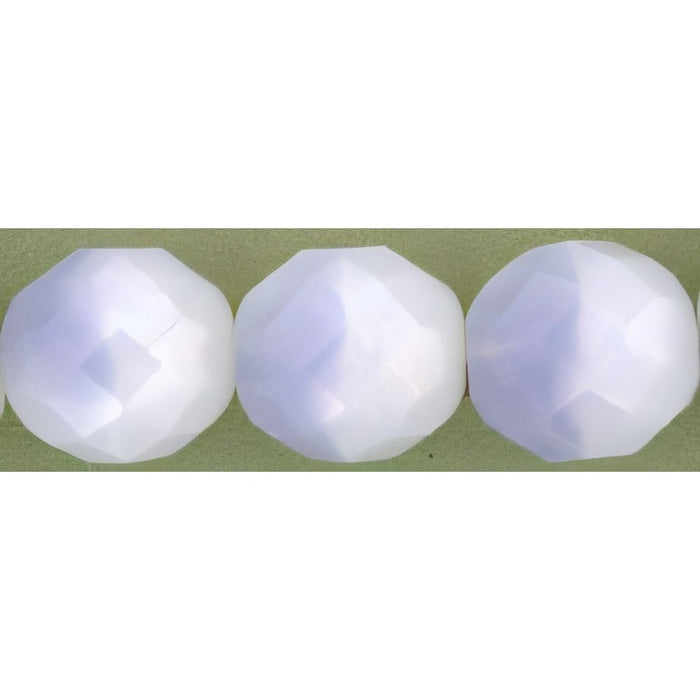 Czech Fire-Polish 12mm Glacier Purple/Milky White (25pcs)