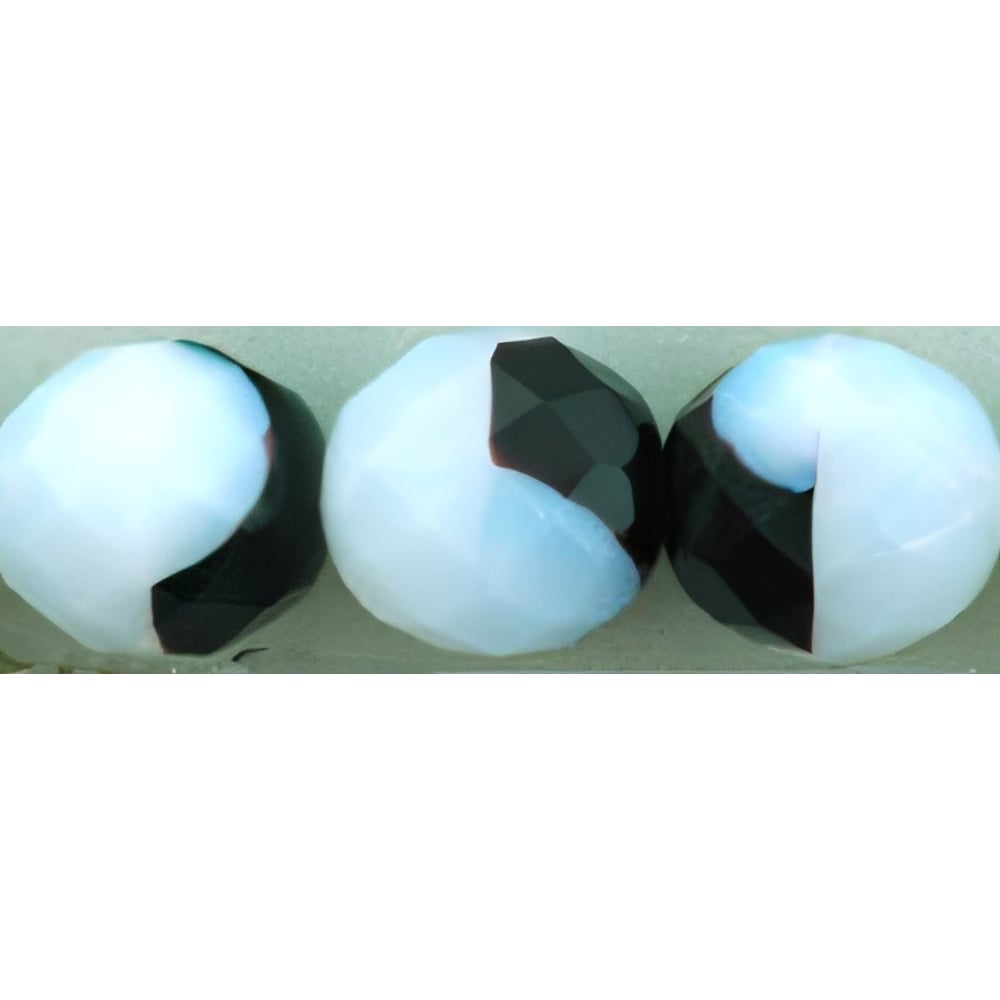 Czech Fire-Polish 12mm Aubergine/Milky White (25pcs)