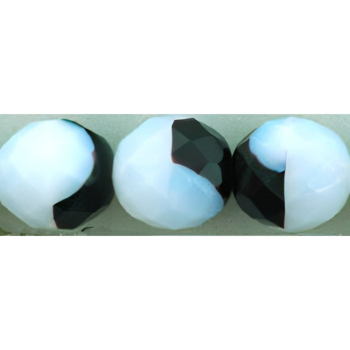 Czech Fire-Polish 12mm Aubergine/Milky White (25pcs)