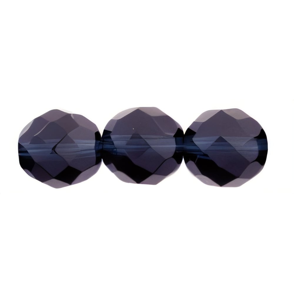 Czech Fire-Polish 12mm Montana Blue (25pcs)