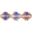 Czech Antique Style Facetted 12 x 9mm - Oval Lt Pink/Blue (25pcs)