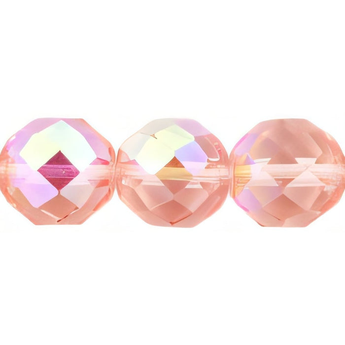 Czech Firepolish 12mm Rosaline AB (25pcs)