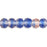 Czech Gem-Cut Rondelle 5 x 3mm Lt Pink/Blue (50pcs)