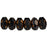 Czech Gem-Cut Rondelle 7 x 3mm Bronze - Jet (25pcs)