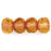 Czech Gem-Cut Rondelle 6 x 4mm Copper - Lt Topaz (25pcs)