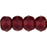 Czech Gem-Cut Rondelle 6 x 4mm Copper - Ruby (25pcs)