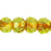 Czech Gem-Cut Rondelle 6 x 4mm Jonquil - Picasso (25pcs)