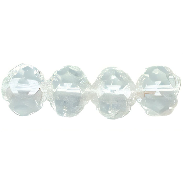 Czech Small Rosebud Fire-Polish 6 x 5mm Crystal (25pcs)