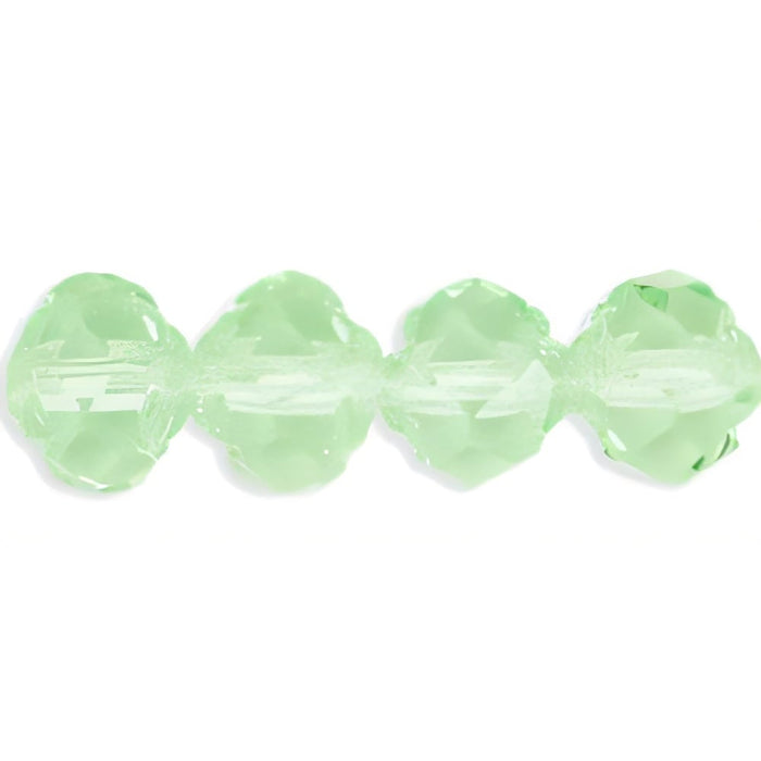 Czech Small Rosebud Fire-Polish 6 x 5mm Peridot (25pcs)