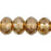 Czech Gem-Cut Rondelle 7 x 5mm Luster - Transparent Gold/Smokey Topaz (25pcs)