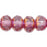 Czech Gem-Cut Rondelle 7 x 5mm Copper - French Rose (25pcs)