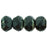 Czech Gem-Cut Rondelle 7 x 5mm Jet - Picasso (25pcs)