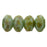 Czech Gem-Cut Rondelle 7 x 5mm Turquoise - Full Coat Picasso (25pcs)