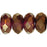 Czech Gem-Cut Rondelle 7 x 5mm Fuchsia - Bronze Vega (25pcs)