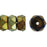 Czech Fire-Polish 6 x 3mm - Rondelle Iris - Brown (50pcs)