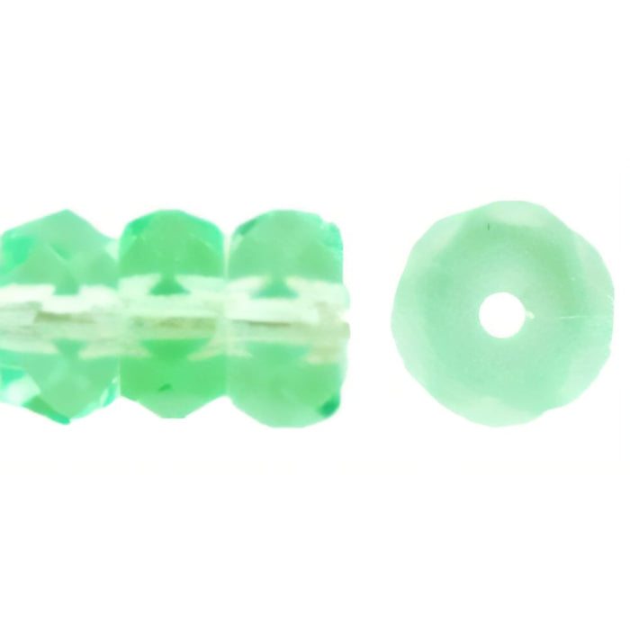 Czech Fire-Polish 6 x 3mm - Rondelle Peridot (50pcs)