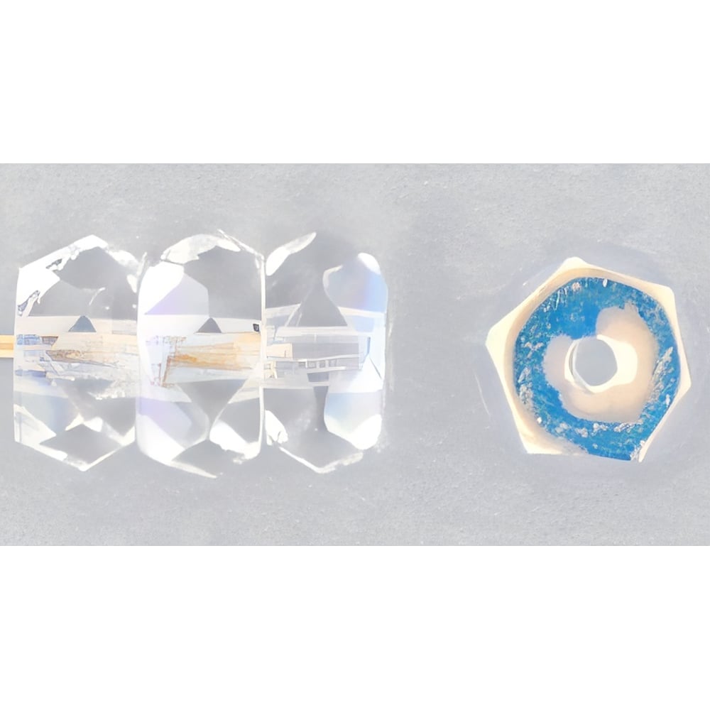 Czech Fire-Polish 6 x 3mm - Rondelle Crystal AB (50pcs)