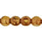 Czech Antique Style Triangle 6 mm - Bronze Med Topaz (25pcs)