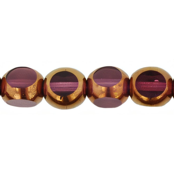 Czech Antique Style Triangle 6 mm - Bronze Amethyst (25pcs)