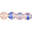 Czech German Style Triangle 6mm Lt Pink/Blue (25pcs)