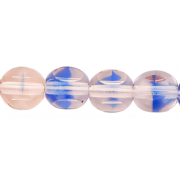 Czech German Style Triangle 6mm Lt Pink/Blue (25pcs)
