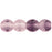 Czech German Style Triangle 6mm Matte - Crystal/Amethyst (25pcs)