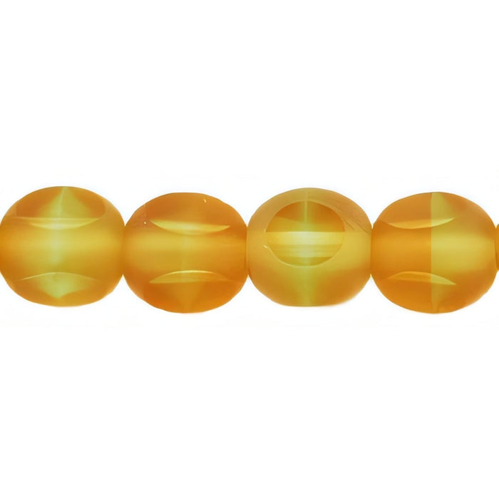 Czech German Style Triangle 6mm Matte - Topaz/Green (25pcs)