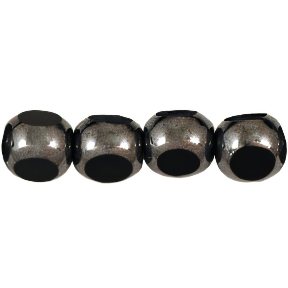 Czech Antique Style Triangle 6mm Hematite (25pcs)