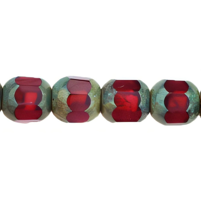 Czech Antique Style Octagonal 6mm Fuschsia (25pcs)