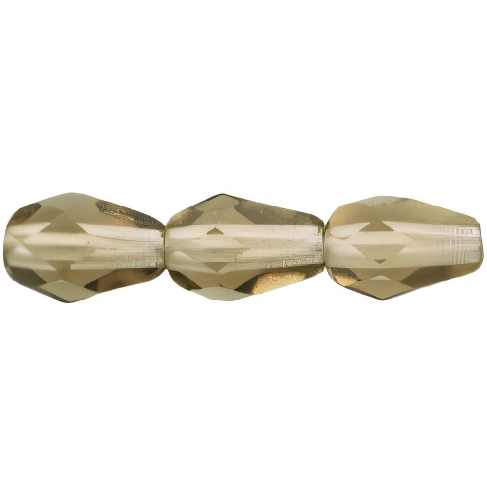 Czech Fire-Polish 7 x 5mm - Teardrop Lt Colorado Topaz (25pcs)