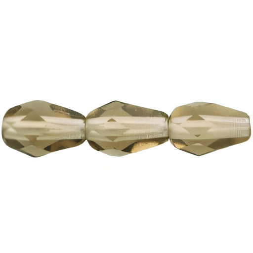 Czech Fire-Polish 7 x 5mm - Teardrop Lt Colorado Topaz (25pcs)