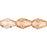 Czech Fire-Polish 7 x 5mm - Teardrop Luster - Transparent Topaz/Pink (25pcs)