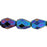 Czech Fire-Polish 7 x 5mm - Teardrop Iris - Blue (25pcs)