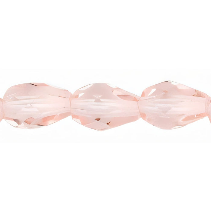 Czech Fire-Polish 7 x 5mm - Teardrop Rosaline (25pcs)