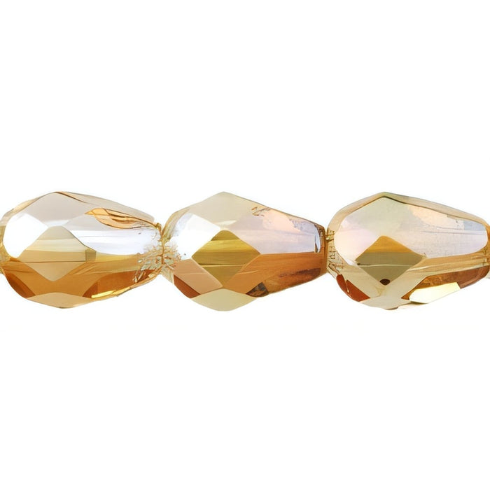 Czech Fire-Polish 7 x 5mm - Teardrop Crystal - Celsian (25pcs)
