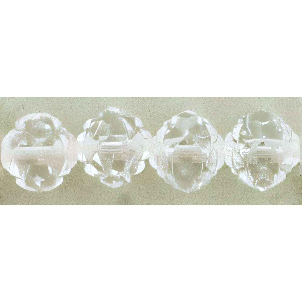 Czech Rosebud Fire-Polish 8 x 7mm Crystal (25pcs)