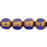 Czech Antique Style Triangle 8mm - Bronze Sapphire (25pcs)