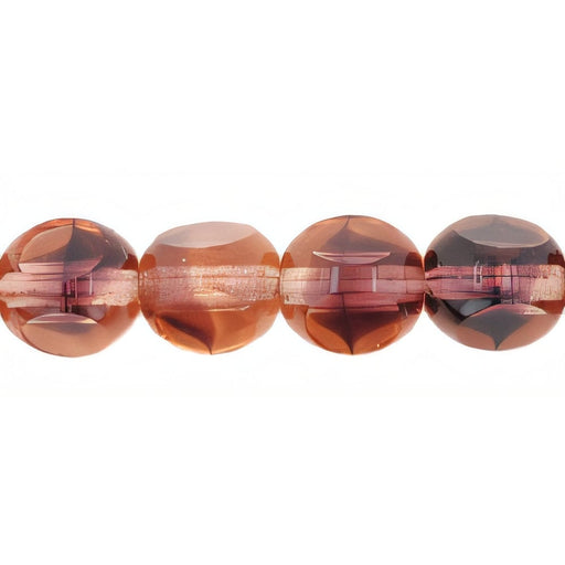 Czech German Style Triangle 8mm Crystal/Amethyst (25pcs)