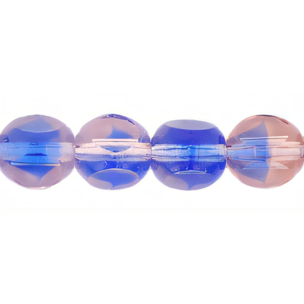Czech German Style Triangle 8mm Lt Pink/Blue (25pcs)
