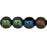 Czech Antique Style Triangle 8mm Iris - Green (25pcs)